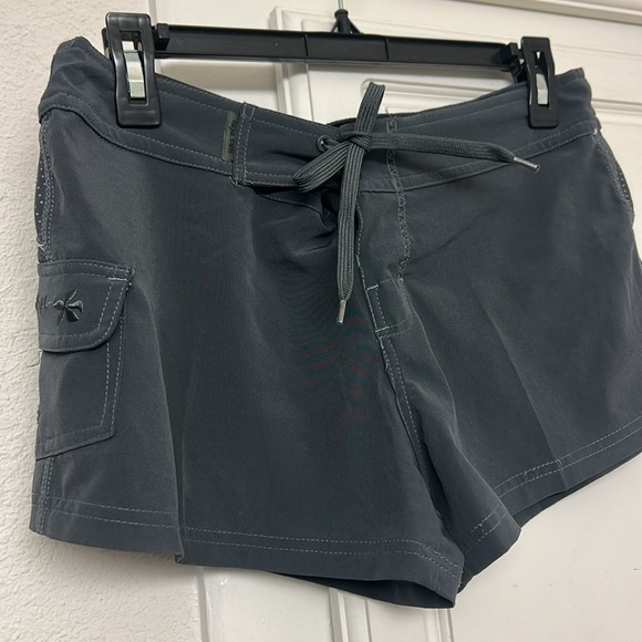 Raya Sun Board Shorts Low Rise Y2K Size Medium Grey Swim Shorts - Picture 2 of 9